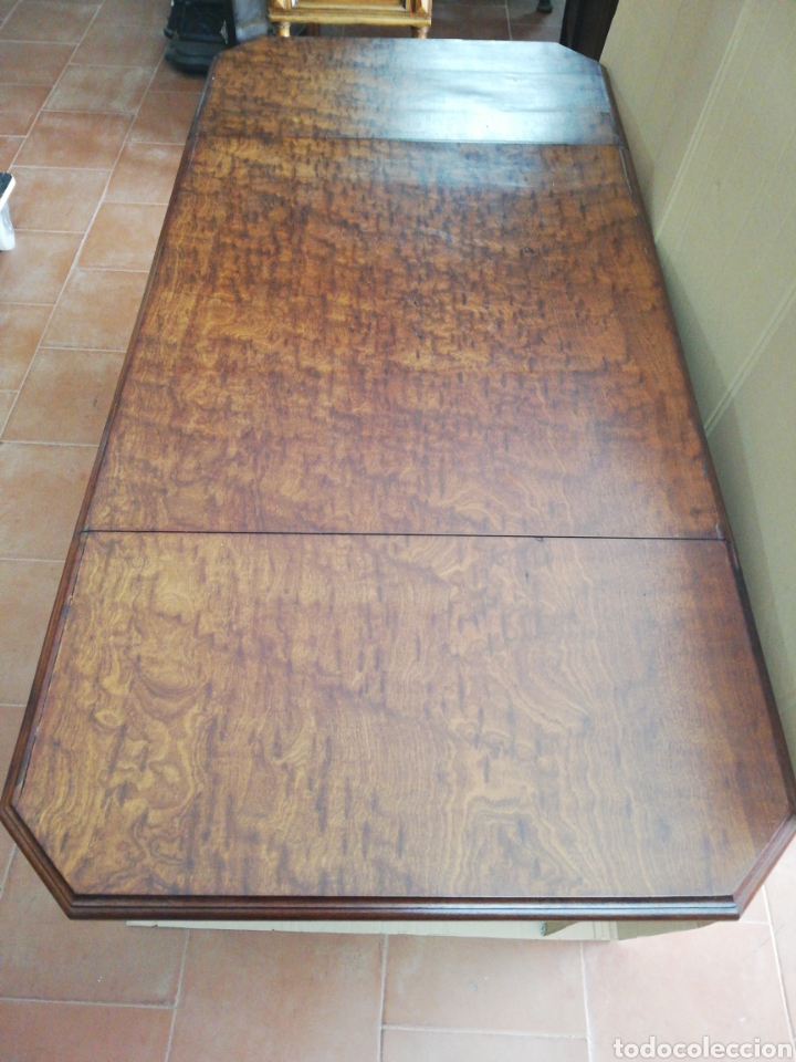 Antig&uuml;edades: Mesa restaurada con alas - Foto 7