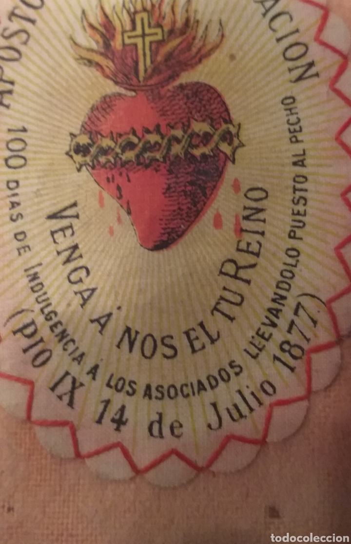 Antig&uuml;edades: Escapulario 1877 - Foto 1