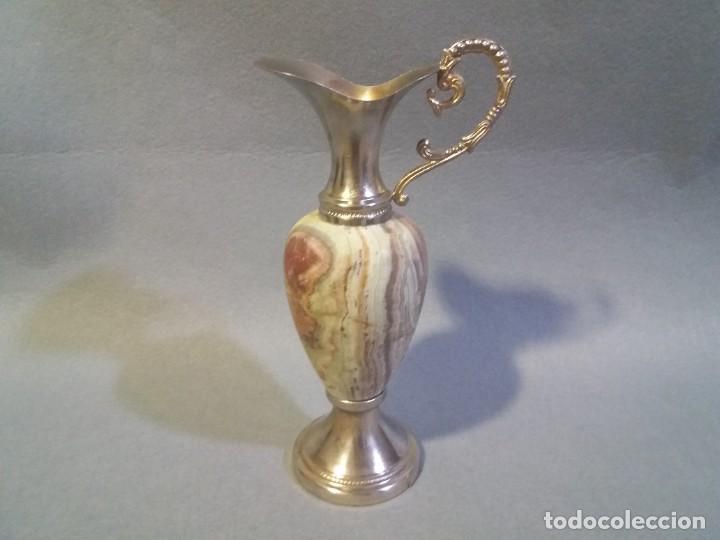 Antig&uuml;edades: MINI JARR&Oacute;N DE METAL Y M&Aacute;RMOL - Foto 3
