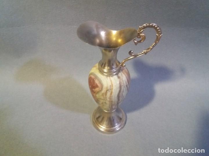 Antig&uuml;edades: MINI JARR&Oacute;N DE METAL Y M&Aacute;RMOL - Foto 4