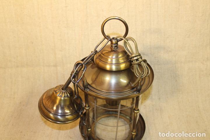 Antig&uuml;edades: farol de techo de laton - Foto 3