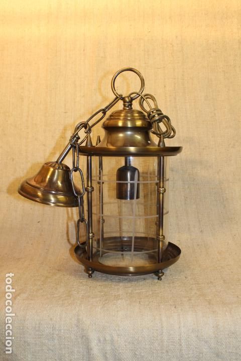 Antig&uuml;edades: farol de techo de laton - Foto 1
