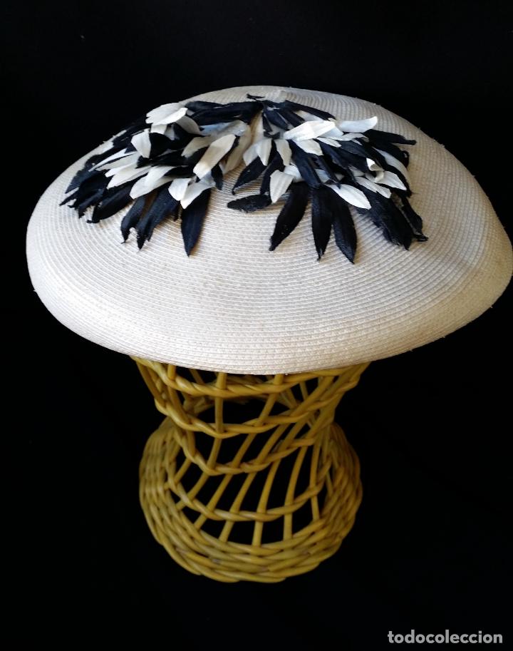 Antigüedades: Tocado, sombrero, marca Adelina Valencia - Foto 4 - 196508548