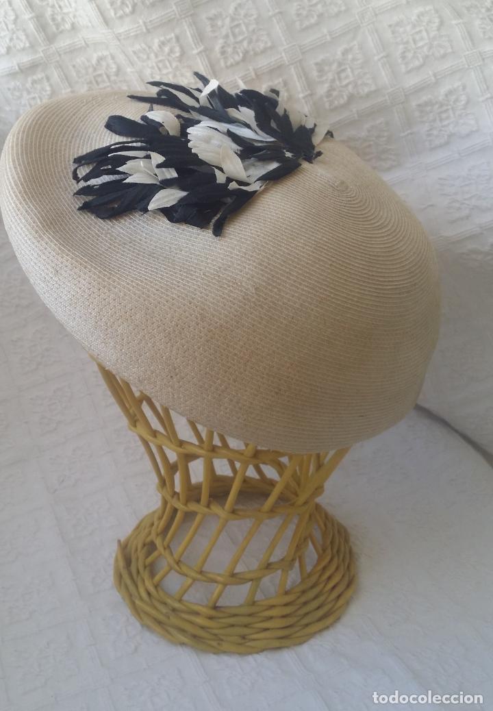 Antigüedades: Tocado, sombrero, marca Adelina Valencia - Foto 6 - 196508548
