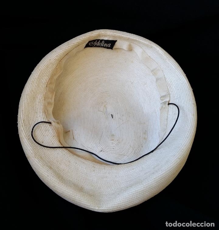 Antigüedades: Tocado, sombrero, marca Adelina Valencia - Foto 9 - 196508548