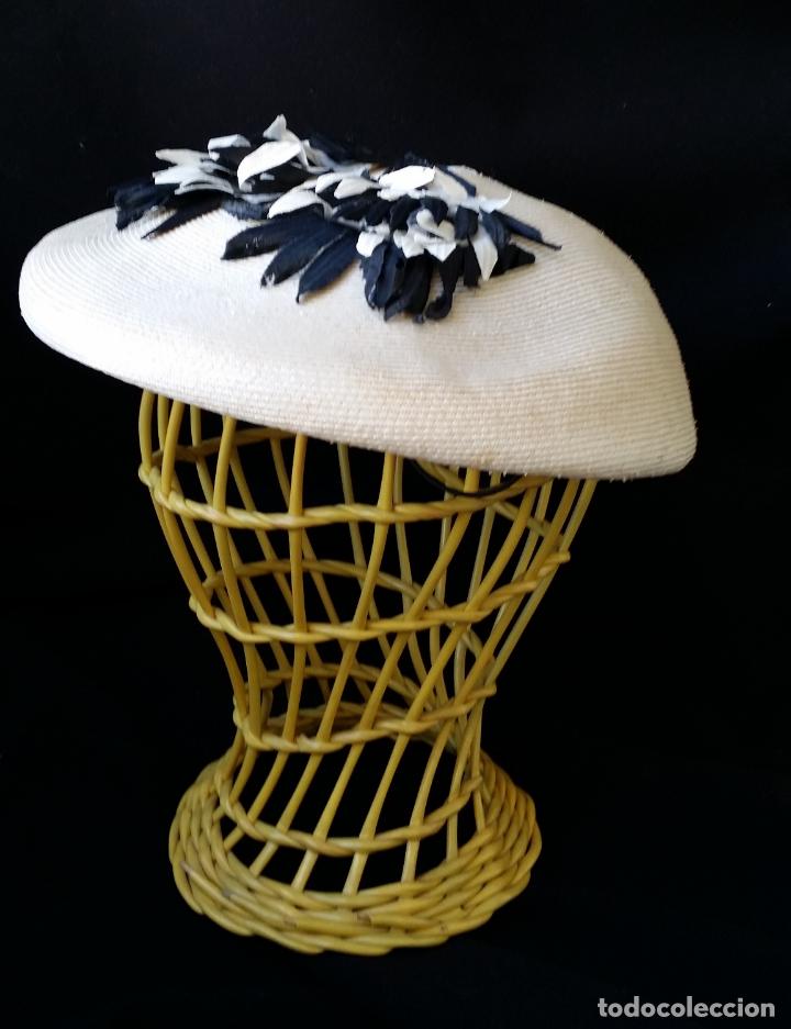 TOCADO, SOMBRERO, MARCA ADELINA VALENCIA (Antigüedades - Moda - Sombreros Antiguos)