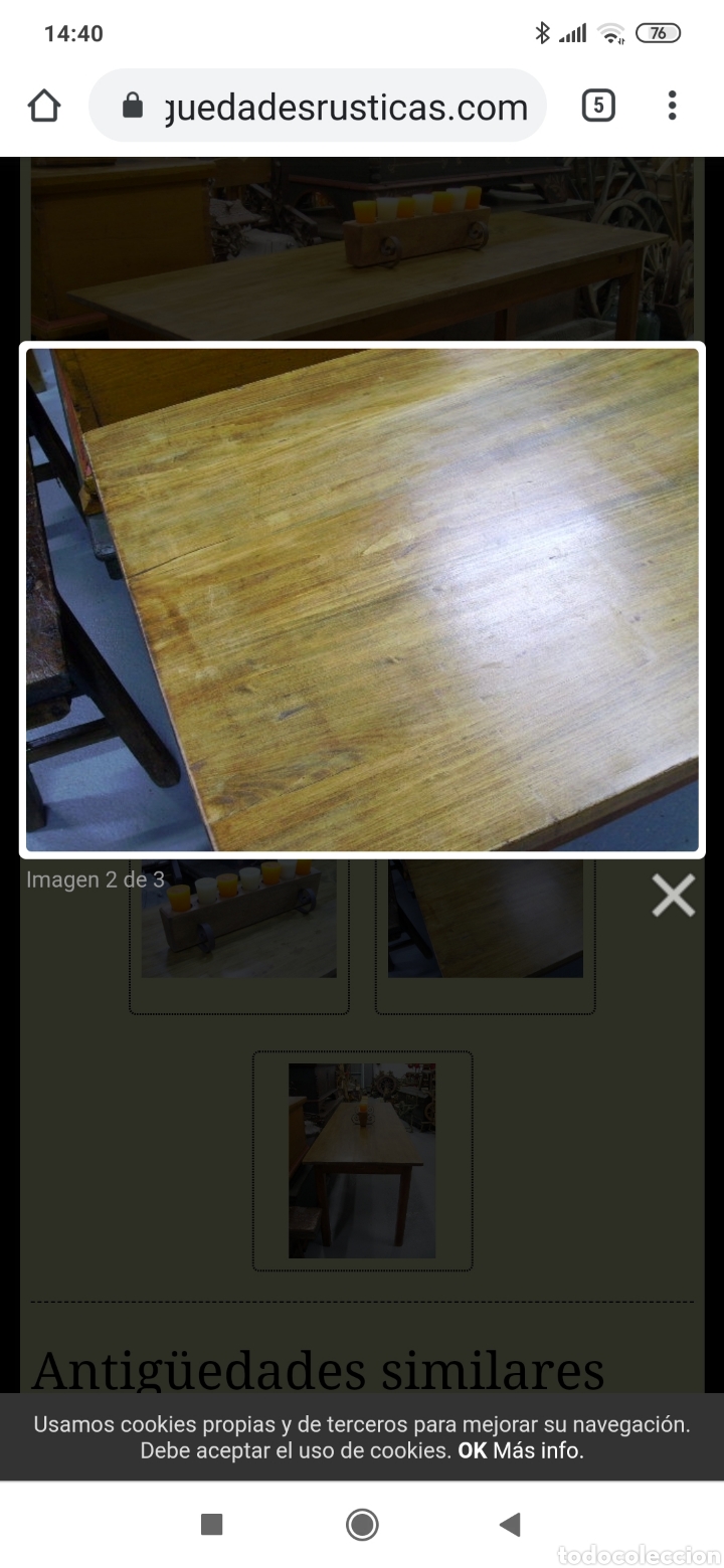 Antig&uuml;edades: MESA DE 2 METROS - Foto 2