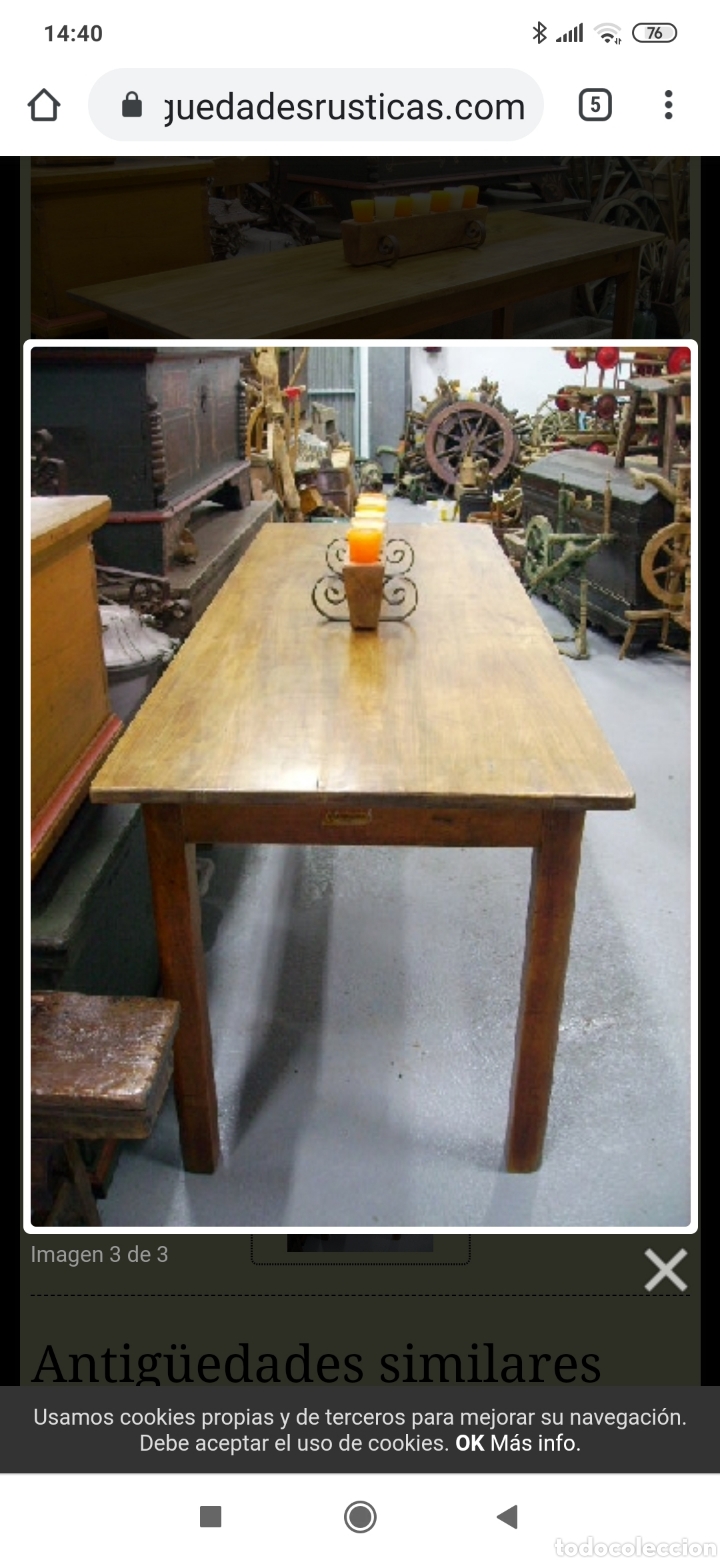 Antig&uuml;edades: MESA DE 2 METROS - Foto 4