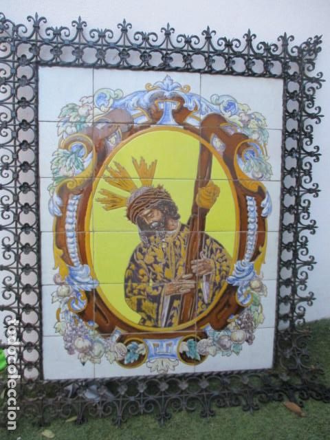 Antig&uuml;edades: Retablo ceramico azulejos (Gran Poder) - Foto 1