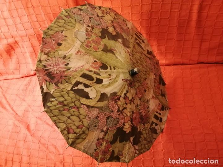 Antig&uuml;edades: Parasol de tela finales s xix - Foto 1