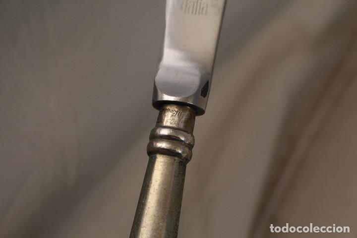 Antig&uuml;edades: juego de 6 cuchillos dalia con mango de plata - Foto 5