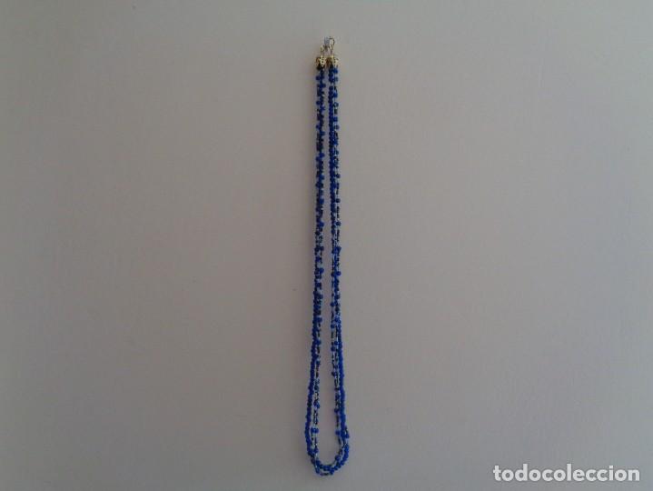Antig&uuml;edades: COLLAR AZUL DE TRES VUELTAS - Foto 1