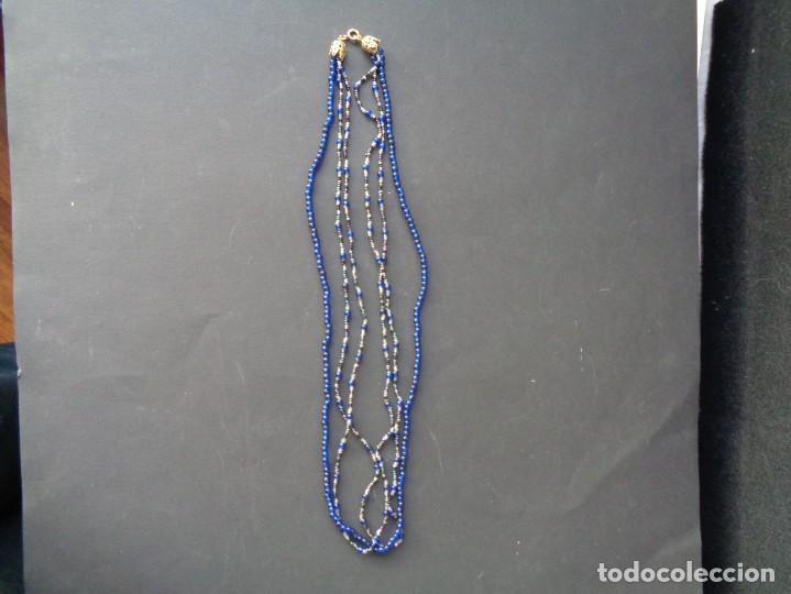 Antig&uuml;edades: COLLAR AZUL DE TRES VUELTAS - Foto 2