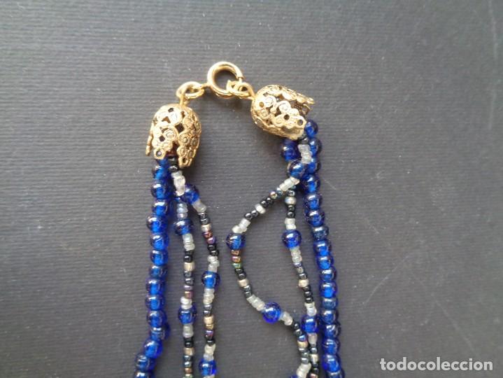 Antig&uuml;edades: COLLAR AZUL DE TRES VUELTAS - Foto 3