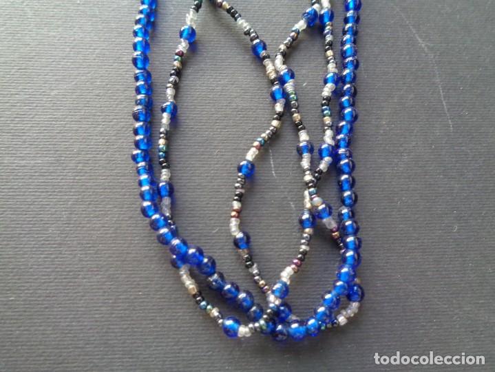 Antig&uuml;edades: COLLAR AZUL DE TRES VUELTAS - Foto 4