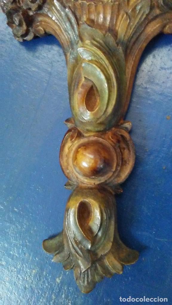 Antig&uuml;edades: ESPEJO DE PASTA DE MADERA - Foto 3