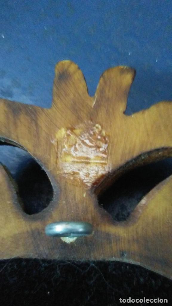 Antig&uuml;edades: ESPEJO DE PASTA DE MADERA - Foto 5