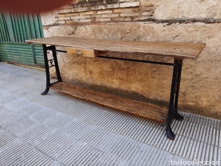 Antig&uuml;edades: Mesa - mostrador antiguo industrial - Foto 2