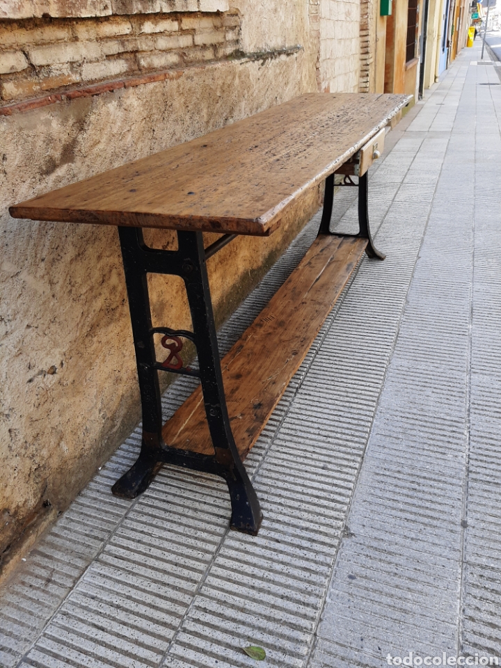 Antig&uuml;edades: Mesa - mostrador antiguo industrial - Foto 6