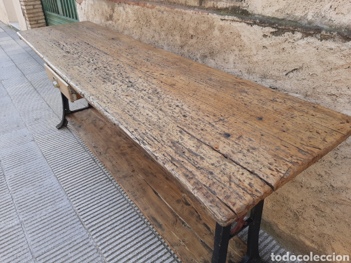 Antig&uuml;edades: Mesa - mostrador antiguo industrial - Foto 7