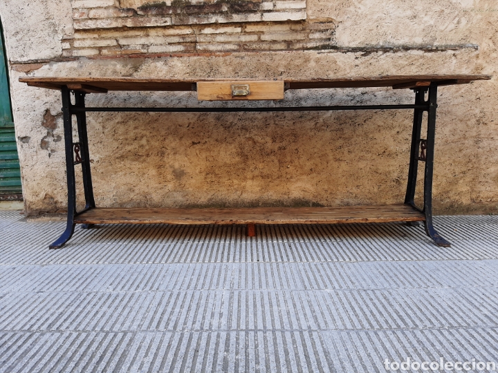 Antig&uuml;edades: Mesa - mostrador antiguo industrial - Foto 8