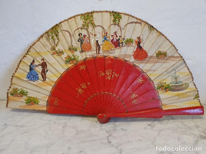 Antig&uuml;edades: ABANICO ANTIGUO PINTADO - Foto 1