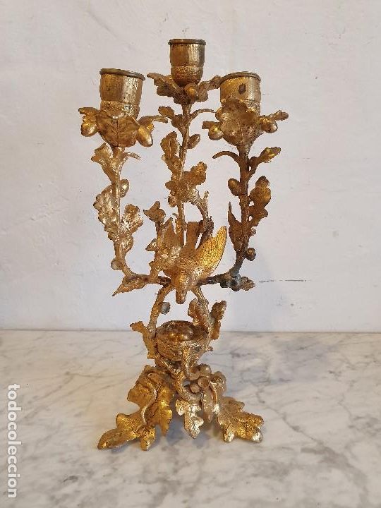 Antig&uuml;edades: CANDELABRO DE BRONCE - Foto 1