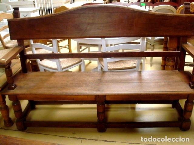 Antig&uuml;edades: Banco antiguo en madera de haya - Foto 2