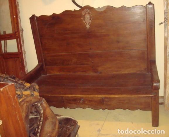 Antig&uuml;edades: Banco rustico antiguo con 1 cajon SXiX - Foto 2