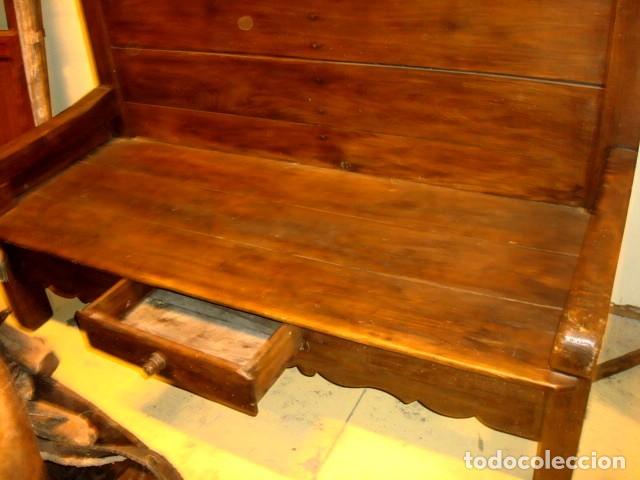Antig&uuml;edades: Banco rustico antiguo con 1 cajon SXiX - Foto 8