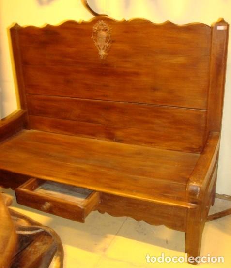 Antig&uuml;edades: Banco rustico antiguo con 1 cajon SXiX - Foto 9