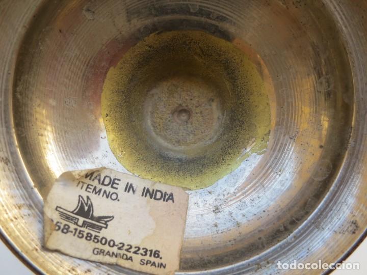 Antig&uuml;edades: JARRON DE LATON DECORADO - MADE IN INDIA - Foto 3