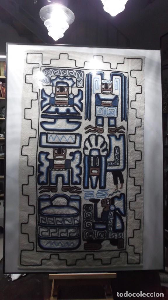 Antig&uuml;edades: 1 - TAPIZ-PA&Ntilde;O CON ROSTROS. - Foto 1