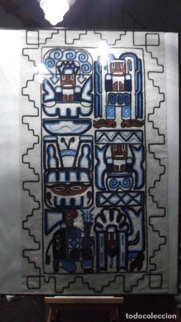 Antig&uuml;edades: 2 - TAPIZ-PA&Ntilde;O CON ROSTROS. - Foto 1