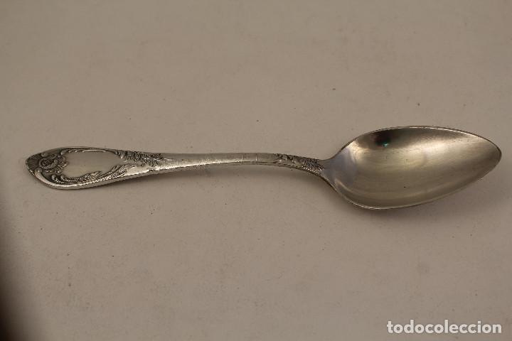 Antig&uuml;edades: cuchara en plata de ley punzonada - Foto 1