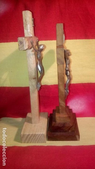 Antig&uuml;edades: 2 CRUCES DE MADERA . - Foto 5
