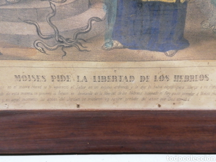 Antig&uuml;edades: Marco litograf&iacute;a de Mois&eacute;s - Foto 3