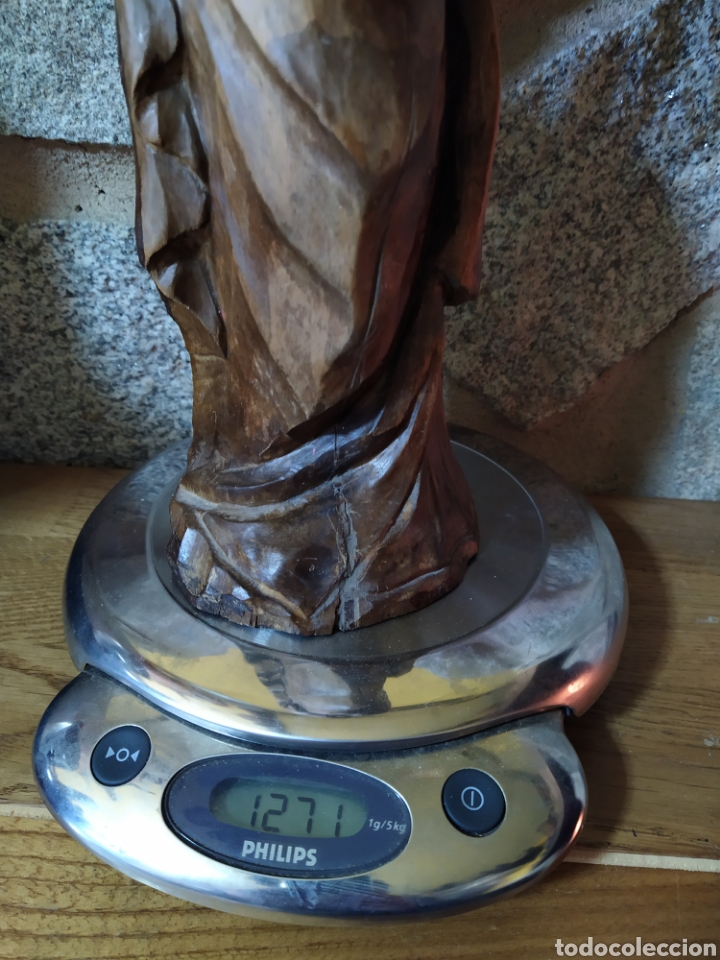 Antig&uuml;edades: Virgen madera tallada - Foto 3
