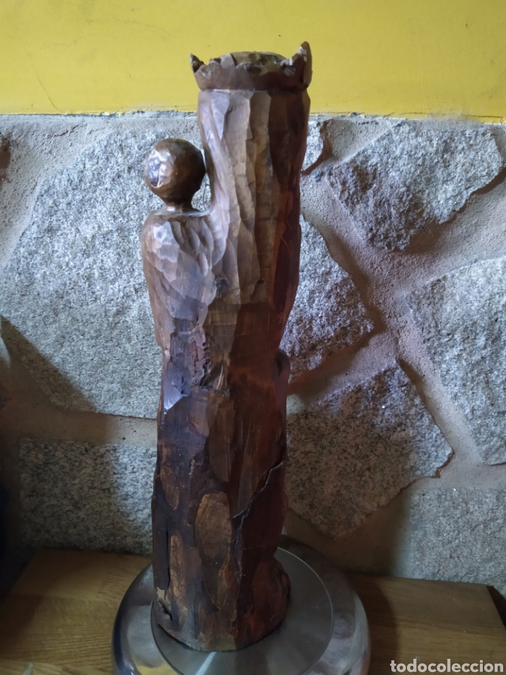 Antig&uuml;edades: Virgen madera tallada - Foto 4