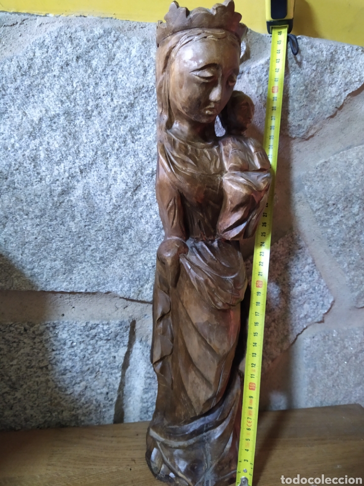 Antig&uuml;edades: Virgen madera tallada - Foto 1
