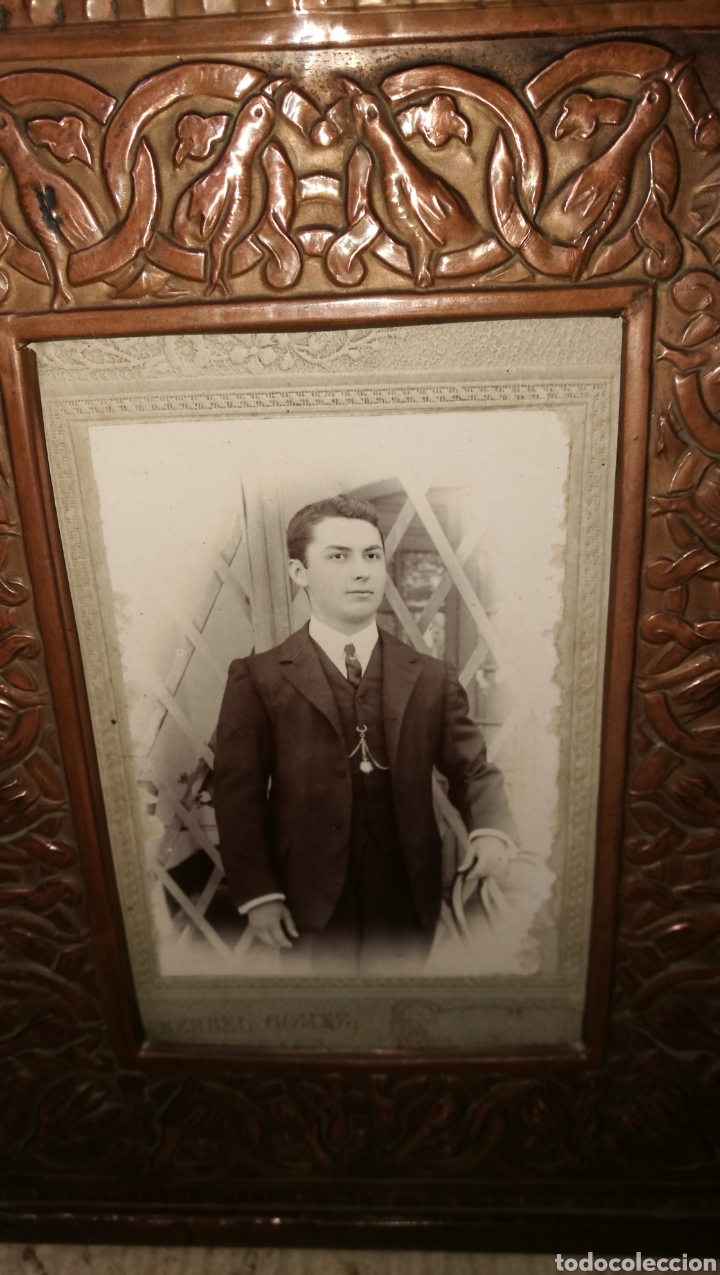 Antig&uuml;edades: ANTIGUO CUADRO DE COBRE REPUJADO - Foto 2