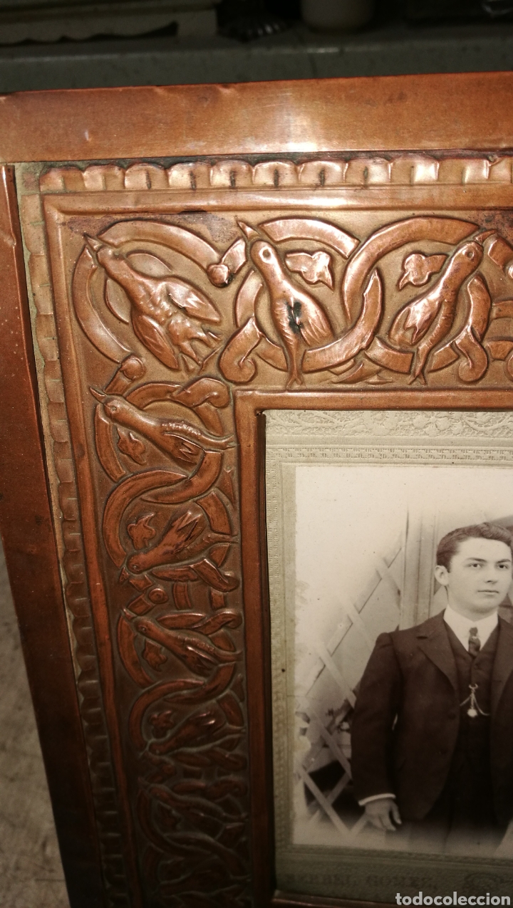 Antig&uuml;edades: ANTIGUO CUADRO DE COBRE REPUJADO - Foto 3