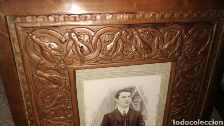Antig&uuml;edades: ANTIGUO CUADRO DE COBRE REPUJADO - Foto 4