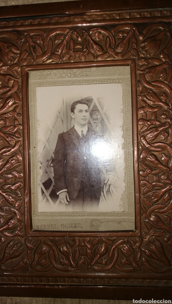 Antig&uuml;edades: ANTIGUO CUADRO DE COBRE REPUJADO - Foto 5