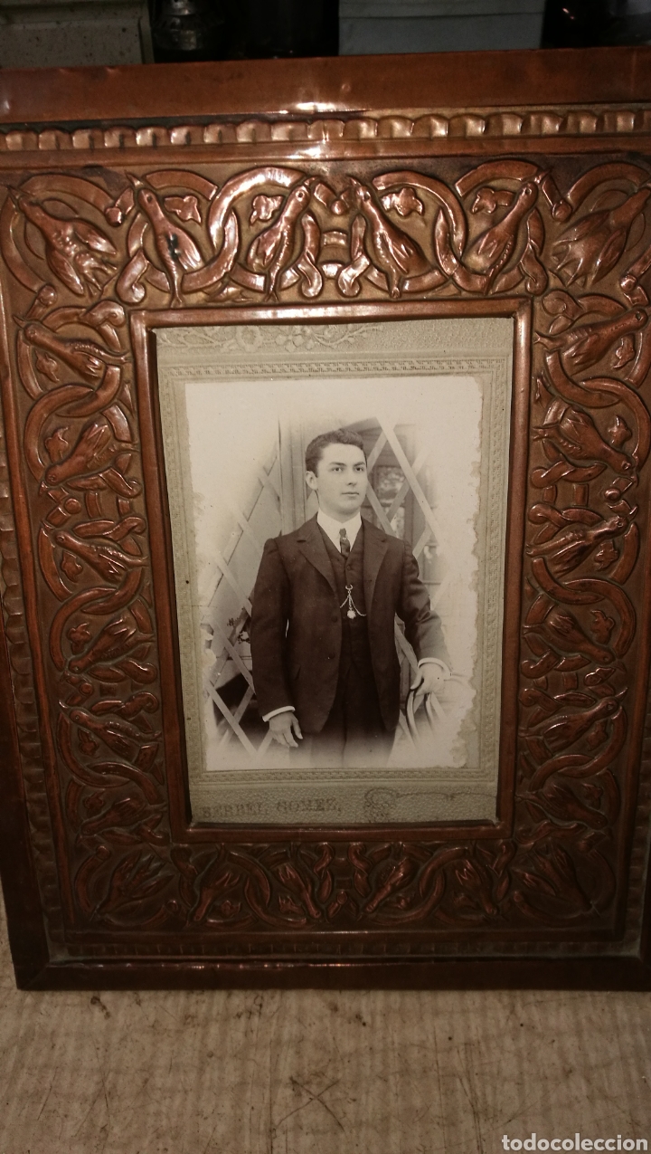 Antig&uuml;edades: ANTIGUO CUADRO DE COBRE REPUJADO - Foto 1