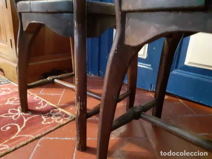 Antig&uuml;edades: Silla vasca de taberna sidreria roble (pareja) - Foto 5