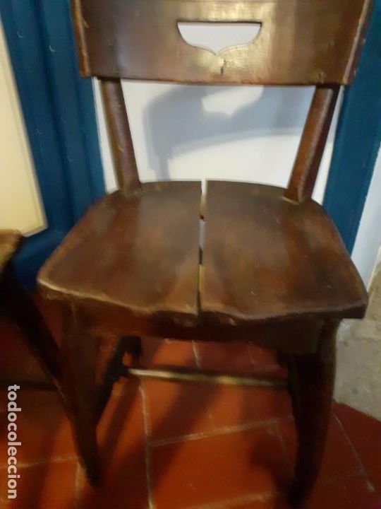 Antig&uuml;edades: Silla vasca de taberna sidreria roble (pareja) - Foto 6