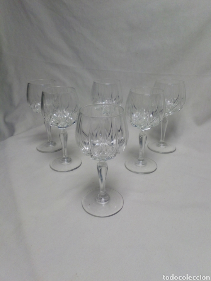 Antig&uuml;edades: Lote 6 copas gema vino Luminarc - Foto 1