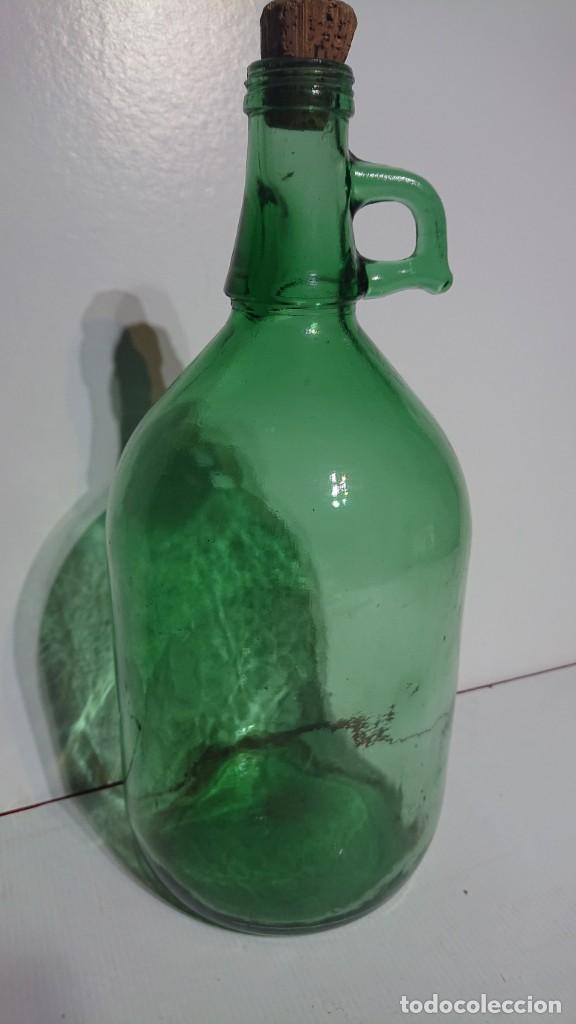 botella de garrafa, cristal verde 3 litros marc - Compra venta en  todocoleccion