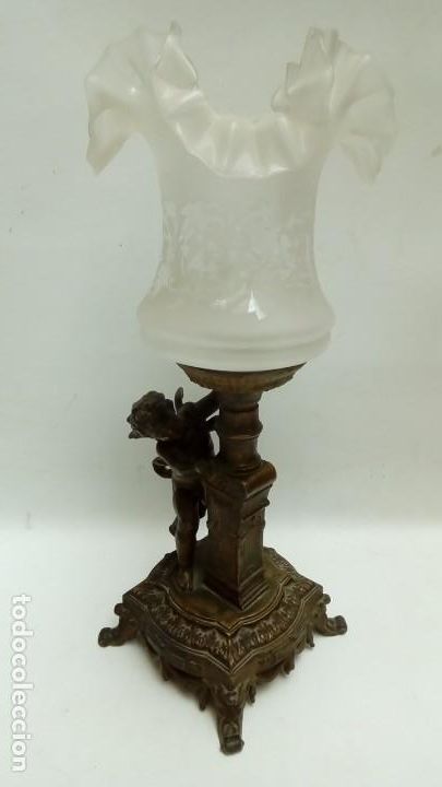 Antig&uuml;edades: lampara de mesa- - Foto 1
